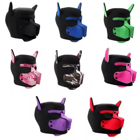 49MF Dog Head Mask Costume Halloween Dog Mask Breathable Dog Head Covers Dog Head Mask Costume for W