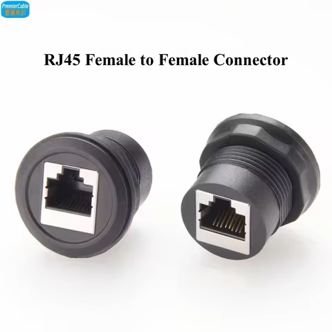 Profinet RJ45 Ethercat Cable Profinet RJ45 Cat5e Ethernet Adapter RJ45 Female to Female Panel Mount 
