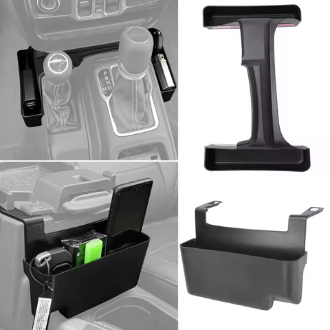Car Gear Shift Storage Box Armrest Organizer Stowing Tidying for Jeep Wrangler JL Gladiator JT 4XE 2