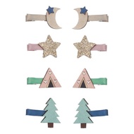 英國Mimi & Lula SS24_涼夏露營_星星月亮帳篷迷你髮夾8入