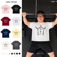Relaxed Fit Gym Story T-Shirt Luon Vuituoi " 6 Packs" - Always Happy HT0700HT