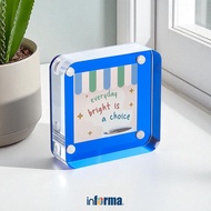 Informa 7X7cm Acrylic Photo Frame - biru Photo Frame Picture Frame Picture Frame Picture Frame Photo