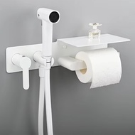 Brand new Modern Single-Handle Brass Mixer Bidet Concealed Toilet Sprayer with Paper Rack Shattaf Fa