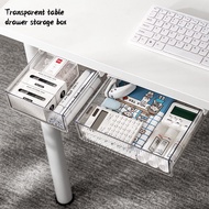 Under Desk Drawer Undertable Storage Box Drawer Organizer Office Stationery Organizer Box Hidden Organizer Under Table Adhesive Drawer Storage Box