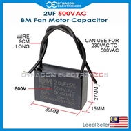 1.5UF 630VAC 2UF 500V 2UF 630VAC 2.5UF 630VAC 3UF 500V 6UF 500V 8UF 500V 10UF 500V Fan Capacitor