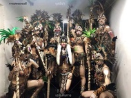 Amys African Jungle Party Series (Three) Wild Chief Indian Tribe Gogo Performance Costume Womens Eth