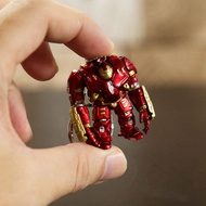 Iron Man Anti-Hulk Handmade Toy Keychain 4cm Robot Hanging with Buckle Creative Key Holder Cartoon Keychain for Men Small Gift