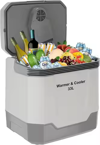 Tacleekii 35QT 33L Electric Cooler Car Refrigerator Mini Fridge Portable Car Cooler & Warmer with AC