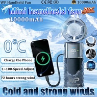 🧊Mini Air Conditioner 🧊Handheld Fan Portable 9800mAh Bladeless Mini Fan Recharable 100 Level Adjustm