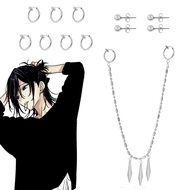 Anime Horimiya Miyamura Izumi Earrings for Women Cosplay Prop Men's Lip Stud Titanium Steel Earring 