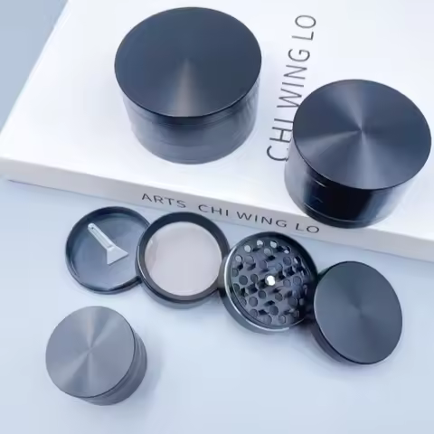 Metal Herb Grinder Manual Spice Mortar 4-layer Mill Pepper Bud Crusher Raw Grass Tobacco Grinder Smo