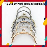 16.5cm Arc Shape Purse Frame with Handle / Kisslock Kiss Lock Frame Kiss Lock Handbag Kiss Lock Bag 