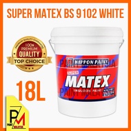 NIPPON PAINT Super Matex White 18 Liter Interior Matt Finish Wall Paint Wall Ceiling Paint Cat Dinding Dalam Cat Kapur