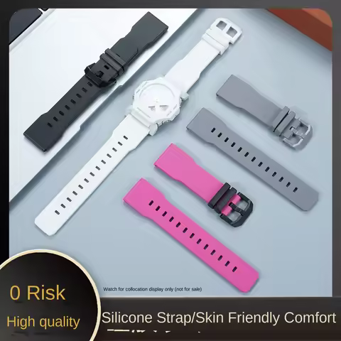 24mm silicone strap for Casio GA-2300 5725 G-SHOCK GA-2000 GA2300 GA-2200 dopamine TPU strap rose pi