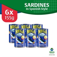 Mega Sardines In Spanish Style Easy Open Can 155G By 6'S