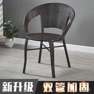 XYBalcony Rattan Chair Single Armrest Armchair Woven Outdoor Casual Rattan Chair Dormitory Rattan Chair Home Chair
