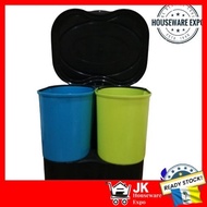 Twin Pedal Dustbin (27L each) Tong Sampah Pijak Garbage Bin Rubbish Bin Tong sampah Plastik Step rub