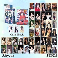 50ชิ้น/กล่องบัตรเลเซอร์ BABYMONSTERสมุดภาพ ASA RAMI AHYEON RORA RUKA CHIQUITA PHARITA การ์ด LOMO โฮโ