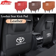 Toyota Yaris Cross Car Leather Seat Back Kick Pad Anti Scratch Mat For Yaris Cross AC200 2022 2023 2024 G V S HEV GR Sport TRD Car Rear Seat Protective Pad Accessories