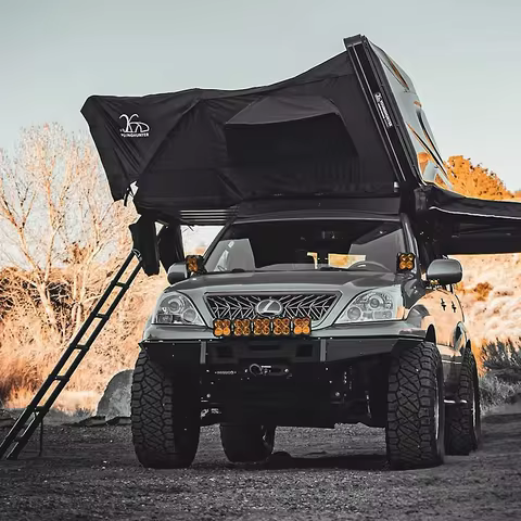 1-2 persons camping 4x4 overland SUV truck vehicle rollover ABS hard shell rooftop tent