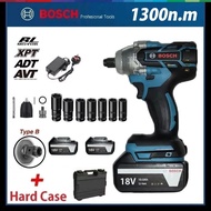 （Ready Stock)Made In China Electric Cordless Wrench 2 Battery 1300NM Electric Impact Wrench Drill