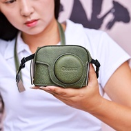 เคสถ่ายรูปแบบหนัง Zhibao สำหรับ Canon G10 G11 G12 G1X G9 แบบครึ่งตัว ไม่ต้องถอดแบตเตอรี่ กระเป๋าถือแ