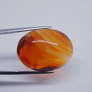 34.59 ct อาเกตธรรมชาติ Natural Agate Oval Cabochon Loose Gemstone For Fine Jewelry