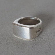Tiffany & Co. Makers Signet Ring 蒂芬妮 梅克思 簽名戒指 銀色 男款 古董精品