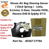 Nissan Air Bag Steering Sensor ( ClockSpring ) - Latio G. Livina X-Gear Vanette M20L Navara D40 & Sy