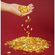 Combo 66 - 88 - 99 mini size metal gold bars, 1.2cm, feng shui attracts fortune, prosperity and luck