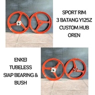 3 BATANG CUSTOM OREN Y15 Y125 SPORT RIM PNP Y15ZR CUSTOM MASUK Y125Z LC V8 LC135 Fi LCFi SIAP BEARIN