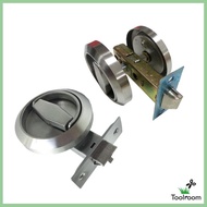 [Toolroom] Round Knobs Ring Pulls Lock Accessories Stainless Steel Practical Outdoor Lock for Corrid