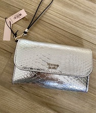 Victorias Secret Luxe Python Wristlet Tech silver...กระเป๋าคล้องข้อมือ สีเงิน