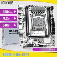 JINGYUE X99M-G D4 ARGB เมนบอร์ด LGA2011-3 DDR4 USB 3.0 SATA 3.0 M.2 สําหรับ Intel Xeon E5 & i7 GAMIN