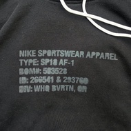 NIKE AF1 Pullover Hoodie Black size XL