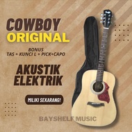 ORIGINAL COWBOY Acoustic Electric Guitar GW 240 NA NS Strings