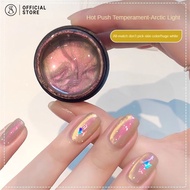 Annies สีเจล ไฟขั้วโลกเหนือ สีเจลแม่เหล็ก กาวทาเล็บตาตาแมวแฟลชลูกปัดแก้วสีสันสดใสยาทาเล็บตาแมว