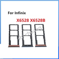 For Infinix Hot 40i X6528 X6528B Sim Tray Card Slot Holder Reader SD Slot Adapter Replacement Part