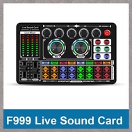 [M G L O] F999 Sound Card Audio Mixer Live Sound Card Voice Changer Mixing Console Amplifier Sound C