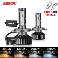 LEADTOPS 1 Cặp Bóng Đèn Pha LED Xe Hơi CSP Đèn Sương Mù LED H4 H7 H11 H27 9005 HB3 9006 HB4 H1 3000K