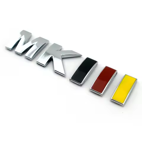 OEM Service MKIII Grill Emblem 2.0V 2.4T 2.6T Plastic Chrome Badge 3D Car Logo Mk3 Car Trunk Sticker