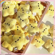 JONY Star Playing Toys, yellow Little Star Plush Keyrings, Squeaking Plush Key Chain bag