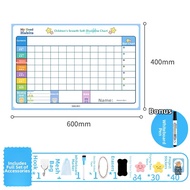 Deli Childrens Growth Self-Discipline Chart School Timetable Reward Stickers Learning Plan Wall Deca