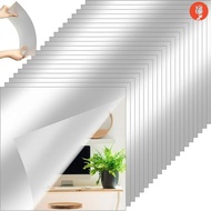 30/40cm Non Glass Flexible Mirror Tile for DIY Home Wall Decor / Self-adhesive Acrylic Square Rounded Corner Mirror Sticker