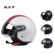 GXT 288 Helmet Vespa Retro Motorcycle Helmet Harley Casque Moto 3/4 Open Face Motocross Helmet Visor Fox Motocross