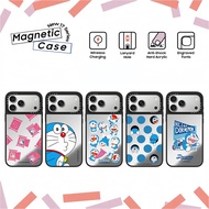 CASETi Doraemon Dokodemo Door Hard Plastic Acrylic Mirror Case Cover For iPhone 17 16 Air 12 13 14 1