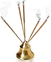 Pure Source India Pure Brass Incense Stick Holder 5 Holes, Brass Agarbatti Stand, Perfect for Housew