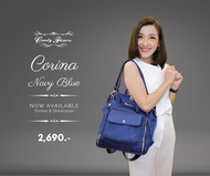 Candy Flowers กระเป๋าเป้ รุ่น Corina สุดหรู ดูไฮ ด้วยอะไหล่ซิปสีทอง กันน้ำได้ 90%