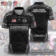 Malaysia IMIGRESEN FRONTLINERS Polo Shirt Sport Jersey 3D Print Muslim Mesh Fabric Sports Style Can 