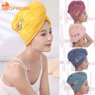 Multicolor Super Absorbent Thickened Hair Drying Cap/Cute Coral Fleece Confinement Shower Cap/ /Bath